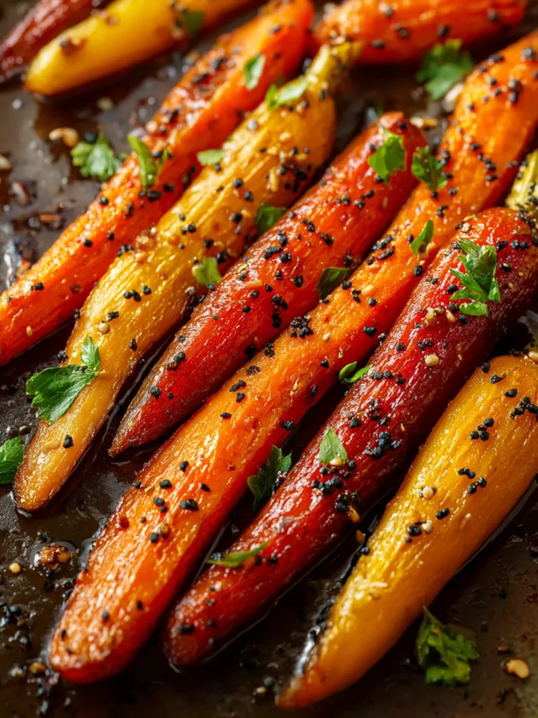 honey garlic roasted carrots First Image