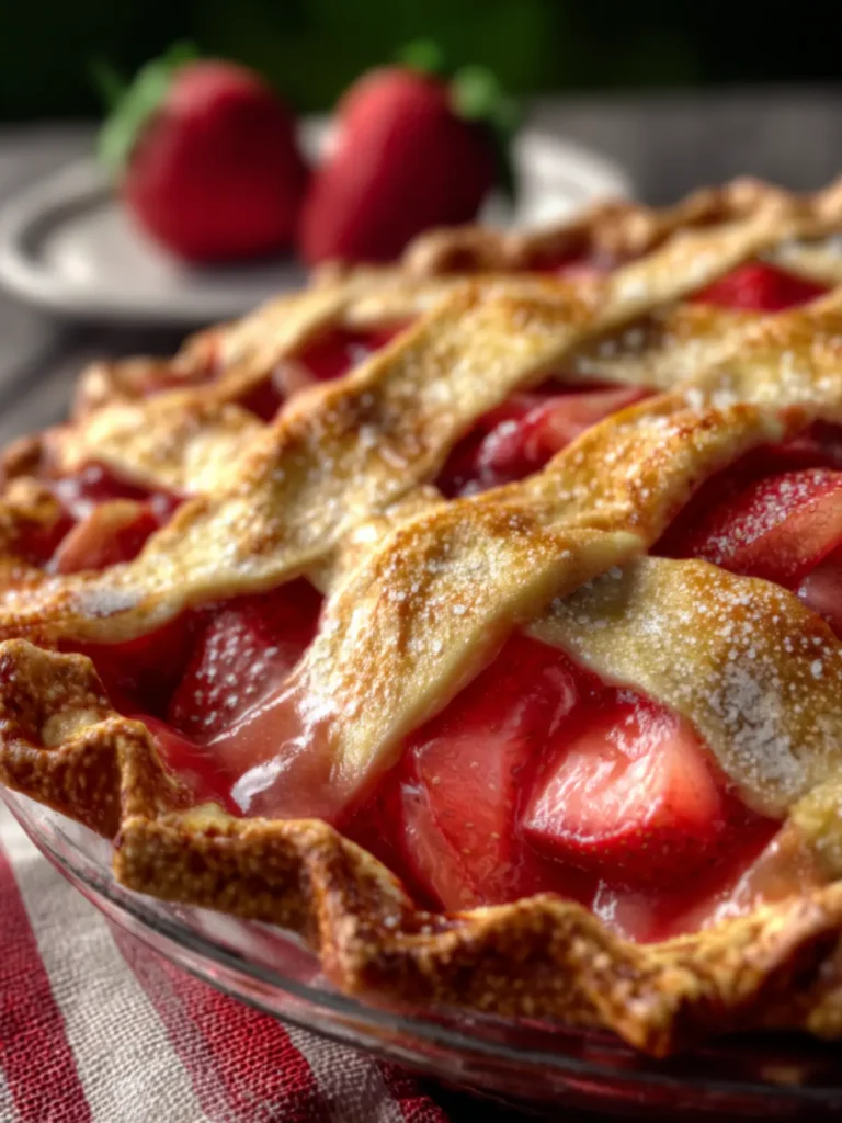 strawberry rhubarb pie First Image